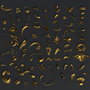 Baroque Ornament Architecture Flourishs Molding Kit