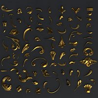 Baroque Ornament Architecture Flourishs Molding Kit