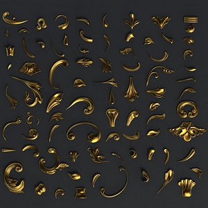 Baroque Ornament Architecture Flourishs Molding Kit