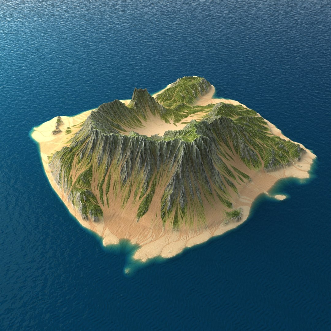 3d Realistic Tropical Island 2 Model