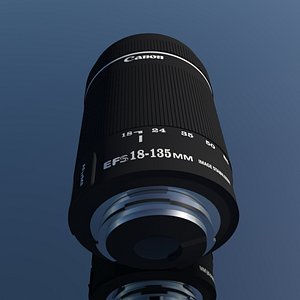 canon lens 18-135mm 3d model