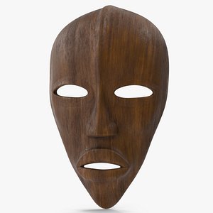African Mask 5 Wood
