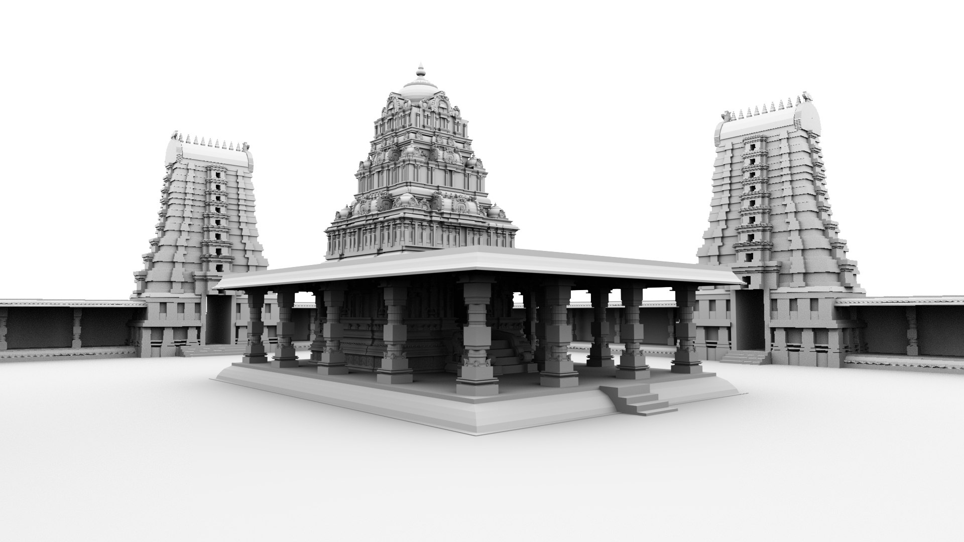 Hindu Temple 3D Model - TurboSquid 2376983