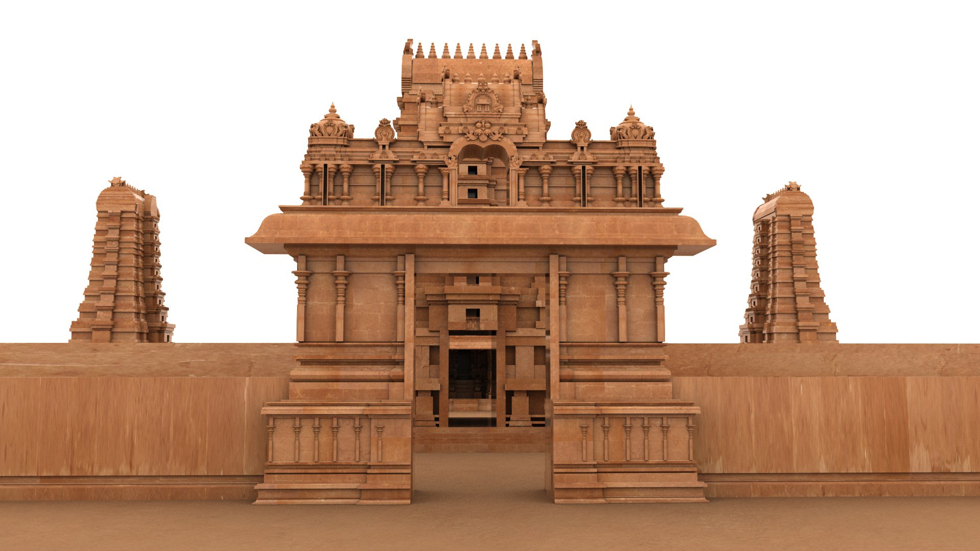 Hindu Temple 3D Model - TurboSquid 2376983