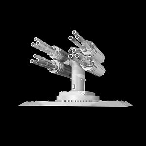 3d model turret laser