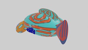 Exotic Mandarin Fish with PBR Textures in Many File Formats
