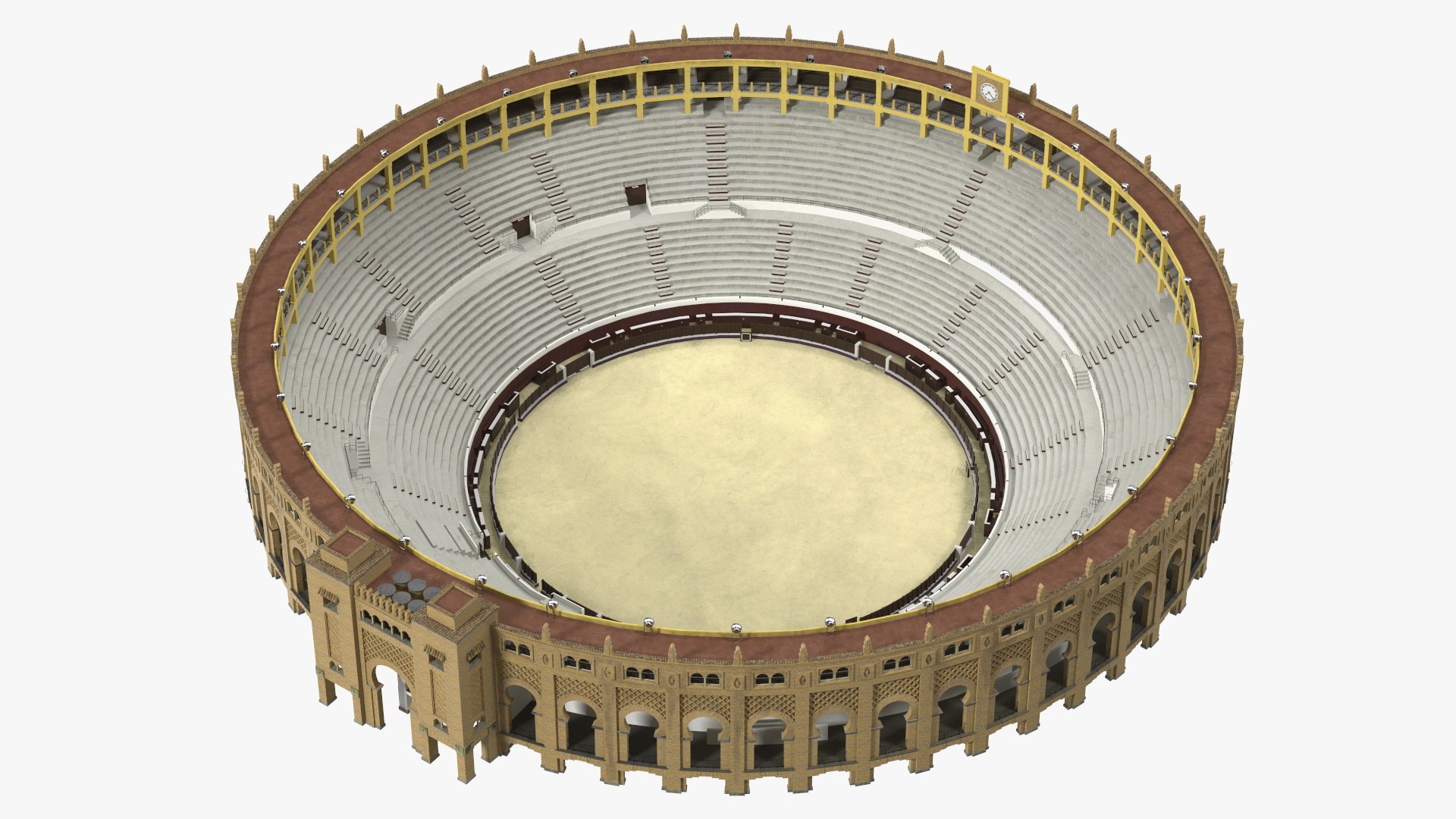 Bullfight Arena 3D model preview