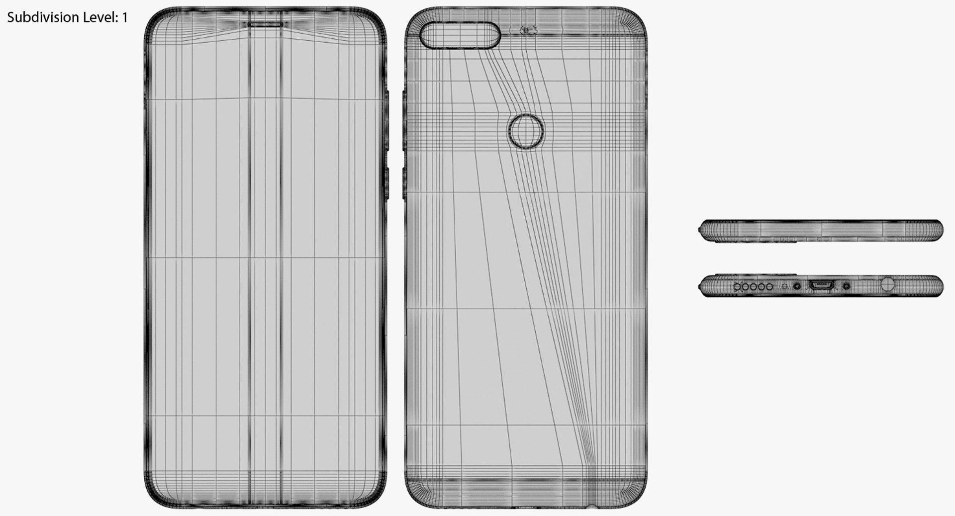 Realistic Honor 7c Blue 3D Model - TurboSquid 1280457
