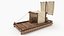3D Wooden Raft model