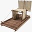 3D Wooden Raft model