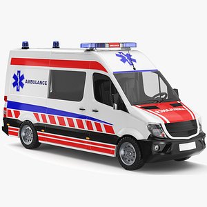 3D Detailed Ambulance Car