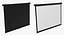 Pull Down Projection Screen Wall Ceiling Mounted Black