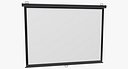 Pull Down Projection Screen Wall Ceiling Mounted Black