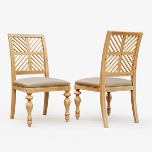 classic wooden chair 3D