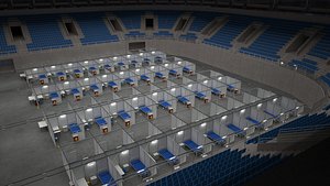 3D model Covid Arena Pandemic - interior - low poly