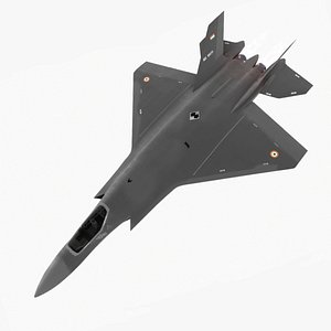 3D Fighter jet AMCA model
