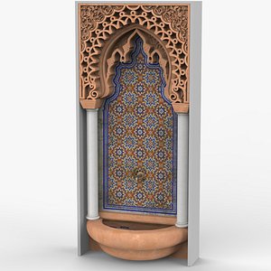 Wall Fountain Moorish architecture model