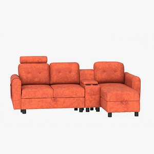 Sectional Velvet Sofa Couch with Storage