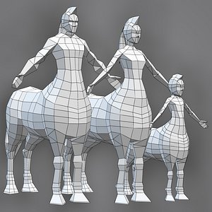 Low Poly Centaurs model