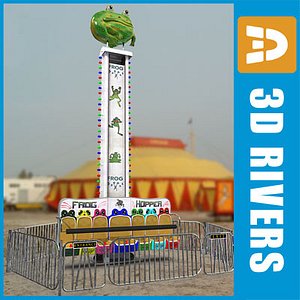 pendulum amusement ride 3d model