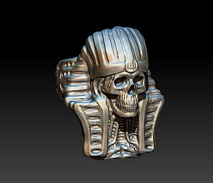3D skull ring model