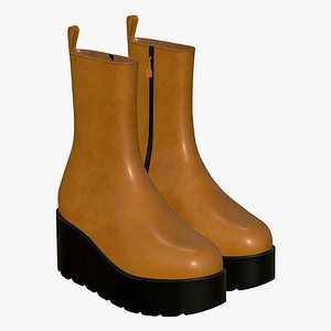 Leather Boots  Womens Yellow model