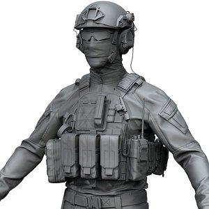 zbrush special force soldier 3D model