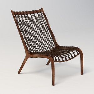 woven slipper lounge chair 3D model