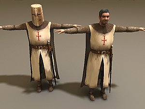 knight character 3d model