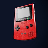 GBC Game boy color in four colors 3D model
