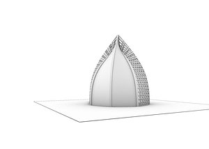 3D model African Bungalow