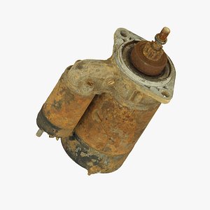 Rusty Starter Motor Raw Scanned 3D model