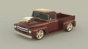 pick-up classic custom hot-rod 3D model