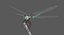 3D dragonfly paddle-tailed darner animation flying model