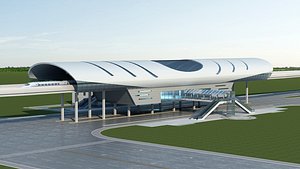 3D Light Rail Station 04