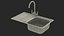 Single Bowl Kitchen Sink with Drainboard and Tap model