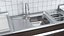 Single Bowl Kitchen Sink with Drainboard and Tap model