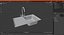 Single Bowl Kitchen Sink with Drainboard and Tap model