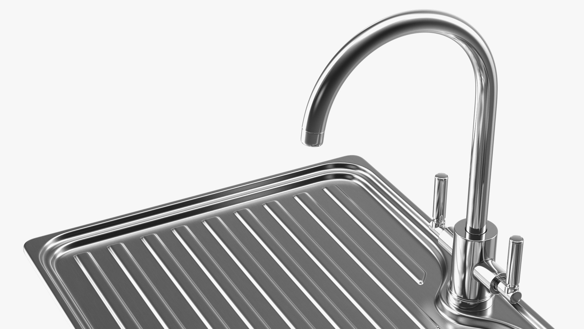 Single Bowl Kitchen Sink With Drainboard And Tap Model TurboSquid 1742062   Singlebowlkitchensinkwithdrainboardandtapmb3dmodel013 