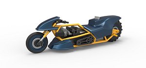 3D Diecast Top fuel Dirt dragster motorcycle Scale 1 to 25 model