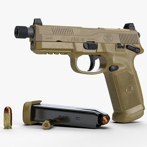 3D fn fnx-45 tactical pistol model