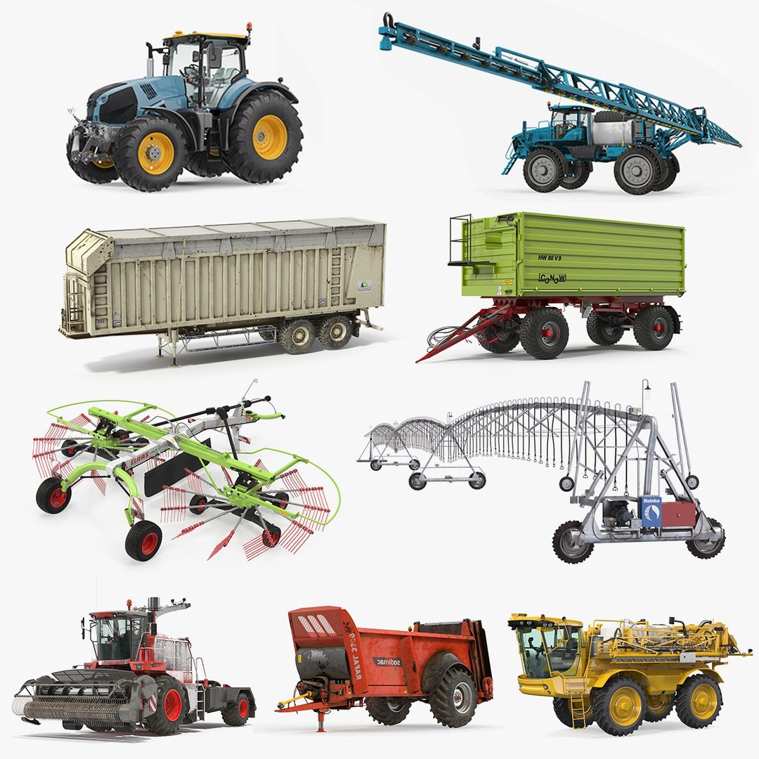 Farm Equipment Collection 4 3D model preview