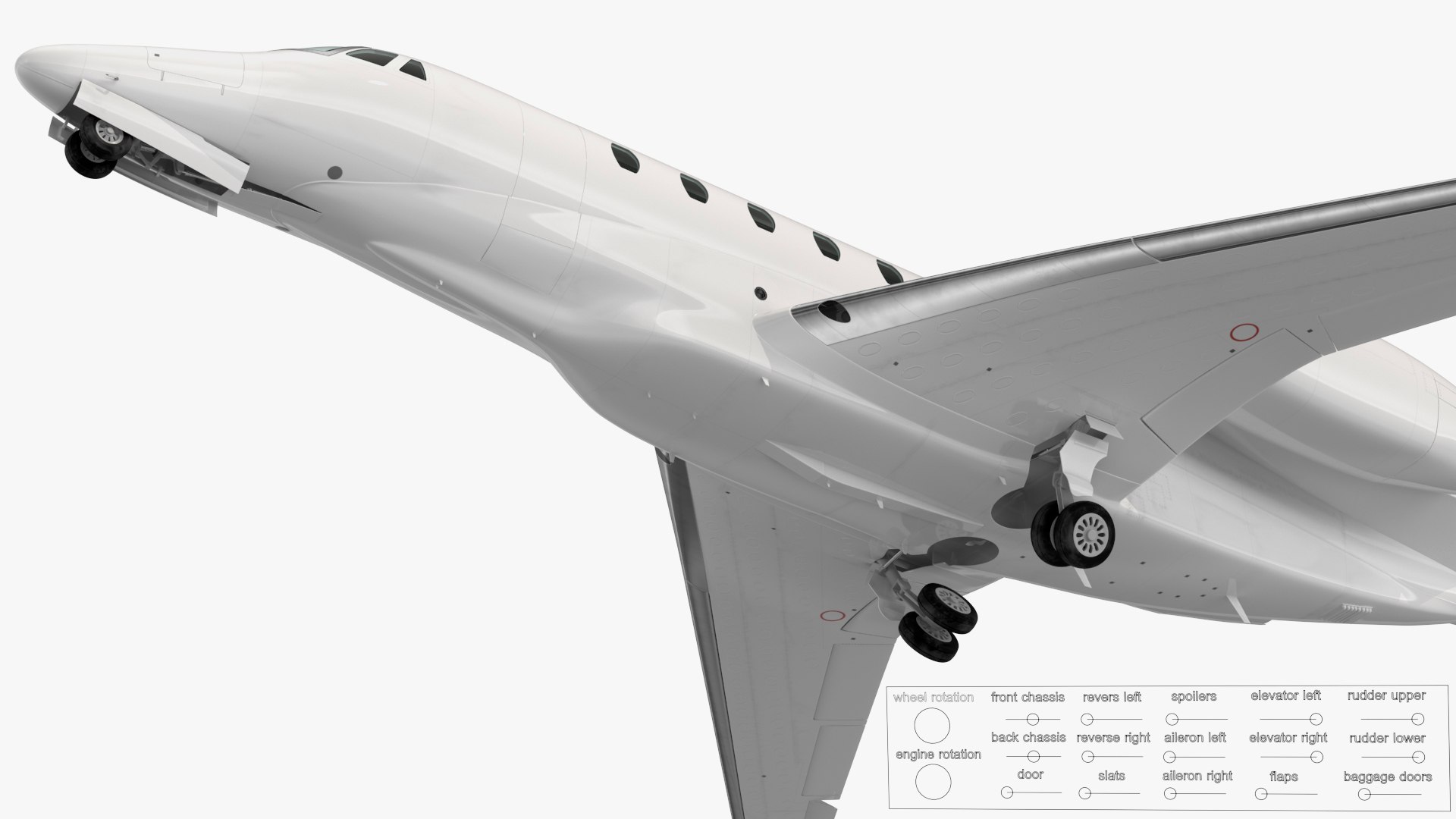 3D Model Luxury Private Jet With Interior Rigged - TurboSquid 2384090