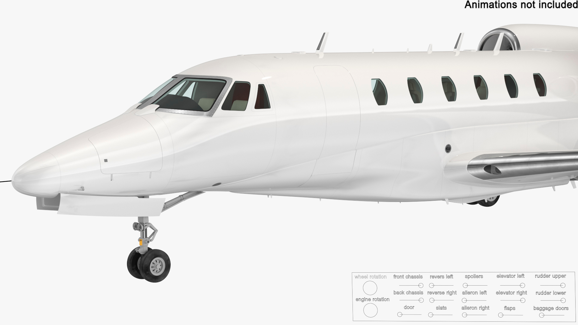3D Model Luxury Private Jet With Interior Rigged - TurboSquid 2384090