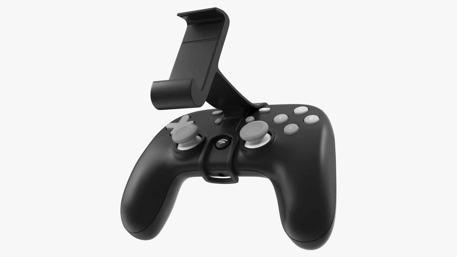 Google Stadia Controller with Phone Mount Black 3D model preview