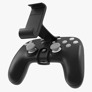 Google Stadia Controller with Phone Mount Black