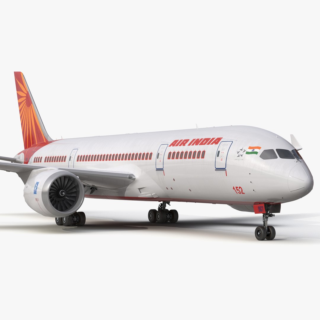 Boeing 787-3 Dreamliner Air India 3D Model 3D model preview