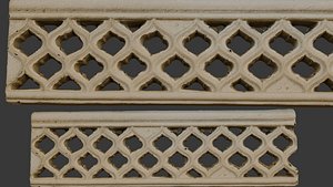 Decorative Stone Lattice 3D Scan 3D model