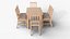 Modernes Esstisch-Set aus Holz mit sechs Stühlen – realistisches 3D-Modell für Innenarchitektur und Visualisierung