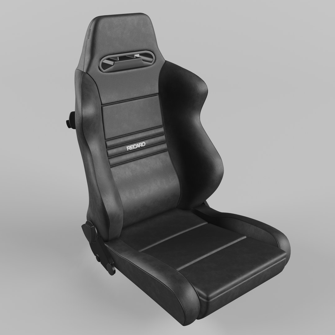 RECARO Speed Black Vinyl Seat 3D Model - TurboSquid 1773177